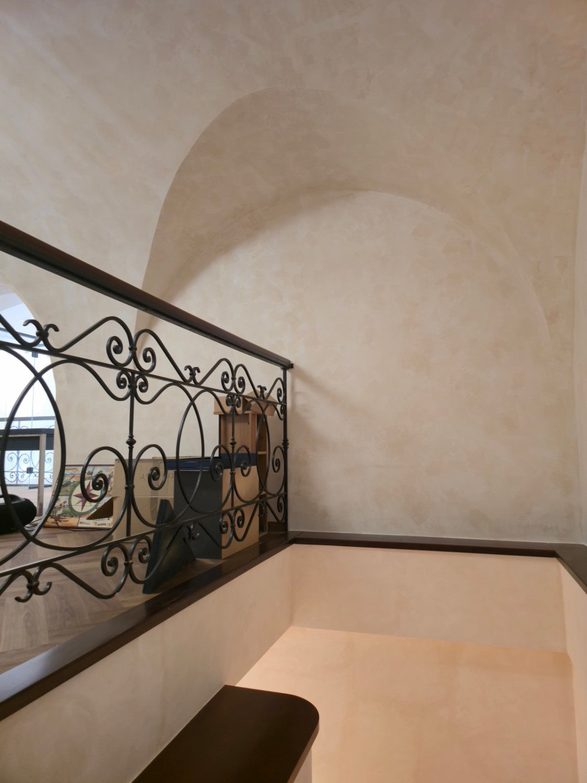 WDL Budapest upper-floor architectural interior with Textured Paints Concrete finish