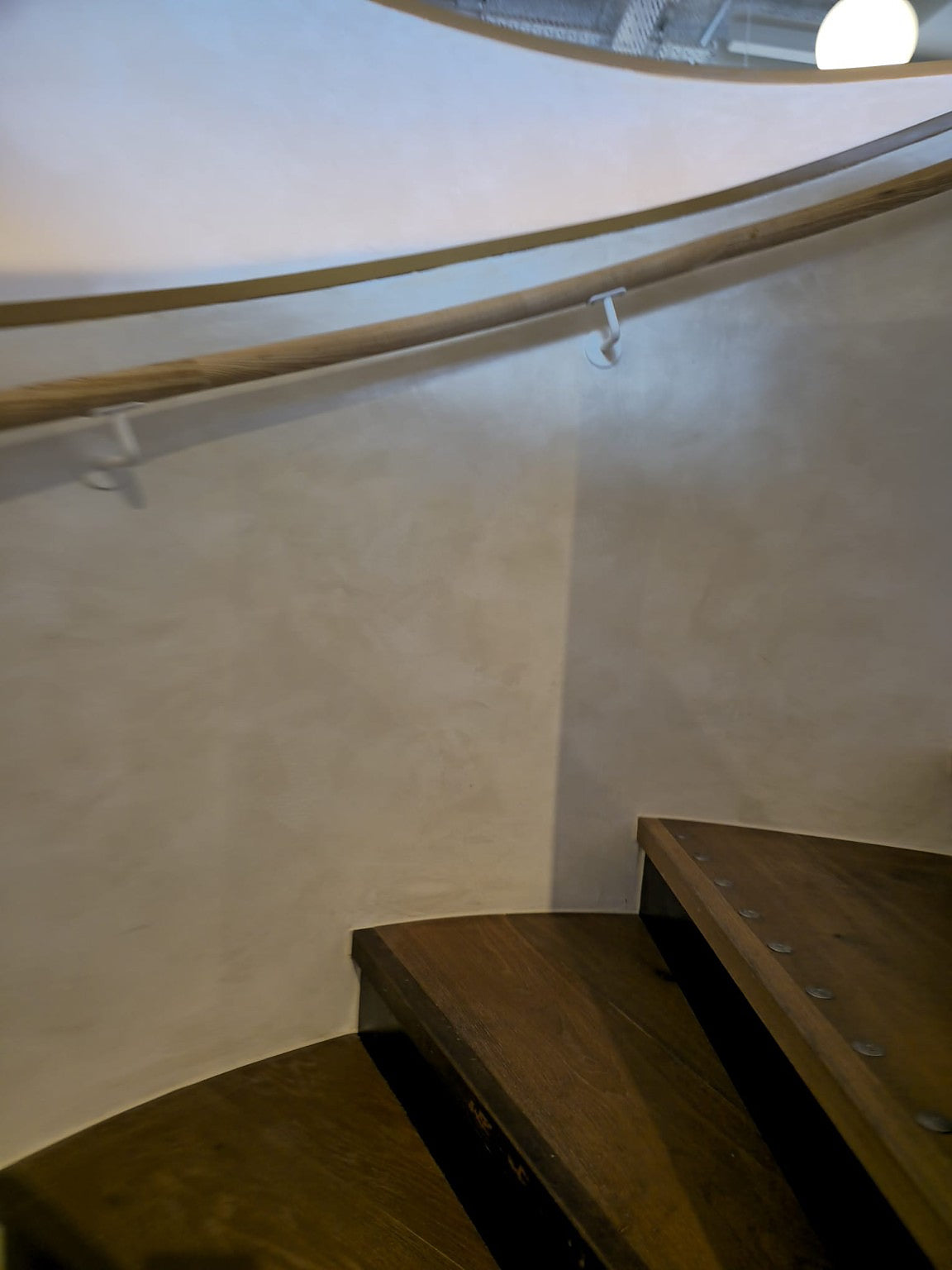 Yo Chi Notting Hill curved staircase textured finish detail